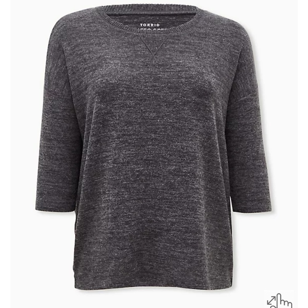 Torrid plus size charcoal grey plush super soft tee size 6 fits 30/32